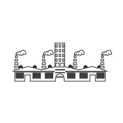 Obraz premium factory icon manufacturing plant vector illustration design