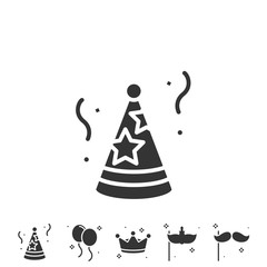 birthday hat icon vector illustration design