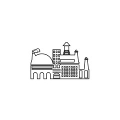 factory icon manufacturing plant vector illustration design