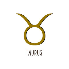 Taurus. Vector sign sign Taurus. Zodiac sign.