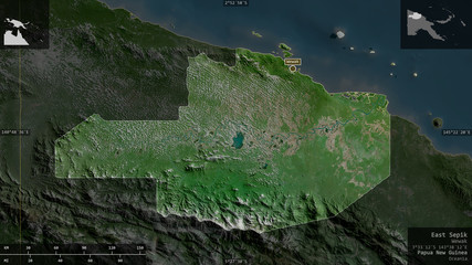 East Sepik, Papua New Guinea - composition. Satellite