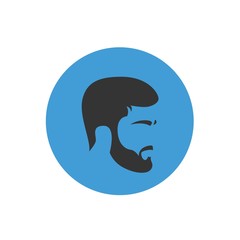 men beard and hair cut vector illustration design