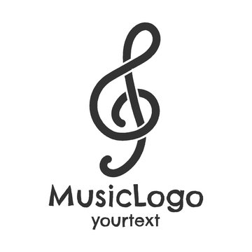music hand drawn logo design. funny icon
