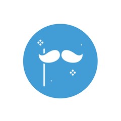 mustache party icon vector illustration design