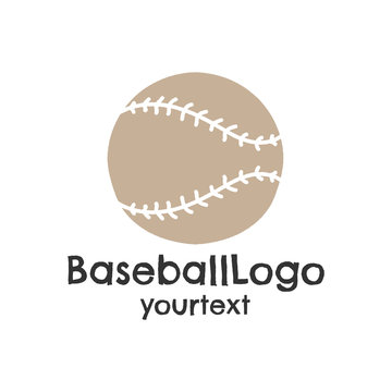 baseball hand drawn logo design. funny icon