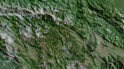 Enga, Papua New Guinea - outlined. Satellite