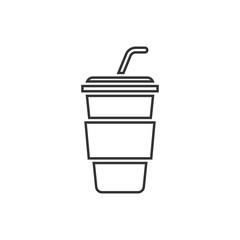 coffee plastic cup icon vector illustration design