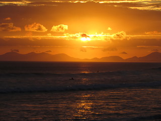 The dramatic colors of the Brazilian sunset
