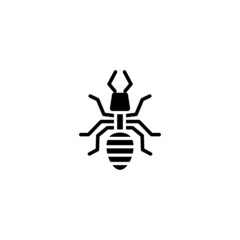Termite icon in black solid flat design icon isolated on white background