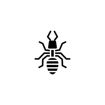 Termite icon in black solid flat design icon isolated on white background