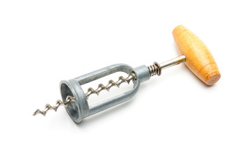 Wine bottle opener on white background