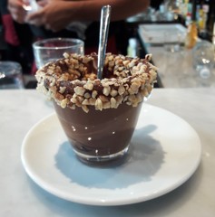 Hazelnut Espresso at a coffee shop in Milan Italy 2017
