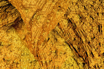 3D render. Fractal image of a 3D object. Fractal landscape. A colorful computer-generated image. The fractal background. Textures for the design. Abstract painting. Pattern.