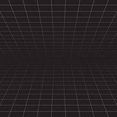 Abstract grid 3d lined background. Vector