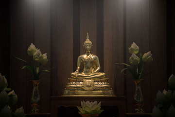 Buddha statue altar