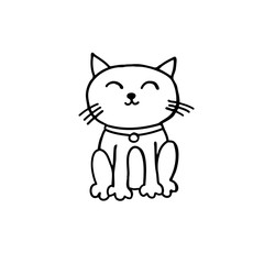 maneki neko doodle icon
