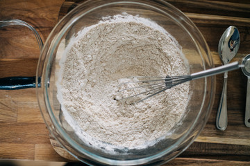 flour in a bowl