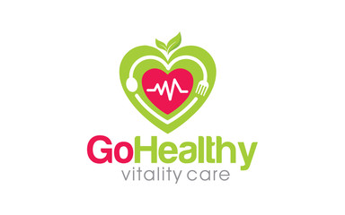 Healthy Food Concept Logo Design