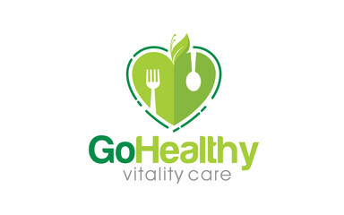 Healthy Food Concept Logo Design
