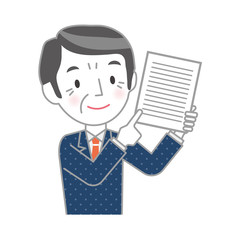 書類を持ったシニアビジネスマン
