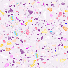 Terrazzo Texture Vector. Flooring Seamless Pattern