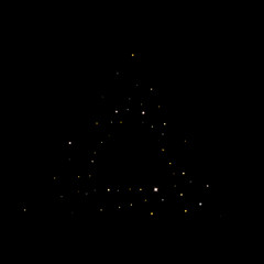 Gold Glitter Stars. Luxury Shiny Confetti.