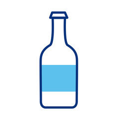 wine bottle line style icon