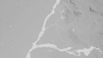 &Ntilde;eembuc&uacute;, Paraguay - outlined. Grayscale