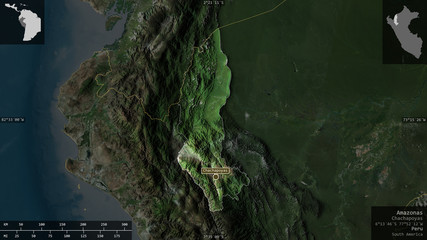 Amazonas, Peru - composition. Satellite