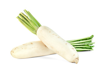 Radish isolated on white background ,include clipping path