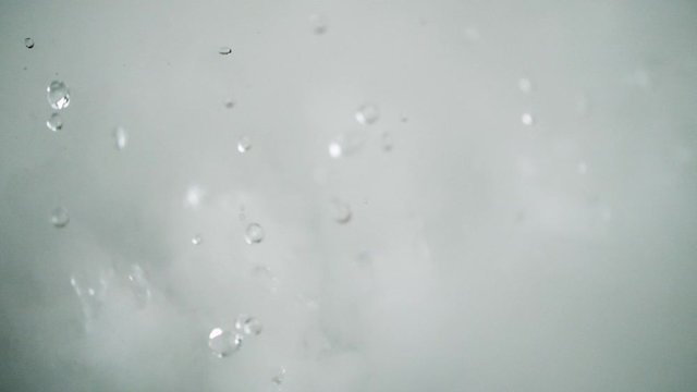water drops on hot spring