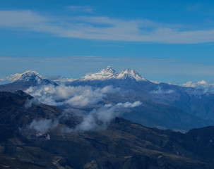 Volcanoes avenue in Ecuador 