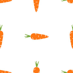 Carrot. Colored Seamless Vector Patterns