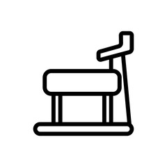 running fitness machine icon vector. running fitness machine sign. isolated contour symbol illustration