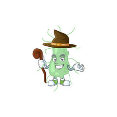 sneaky and tricky Witch salmonella cartoon drawing concept