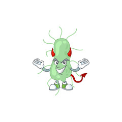 A cartoon image of salmonella as a devil character