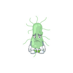 Salmonella Caricature design picture showing worried face