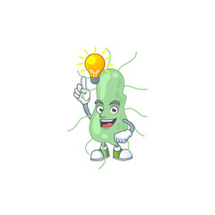 A brilliance salmonella cartoon design concept have an idea