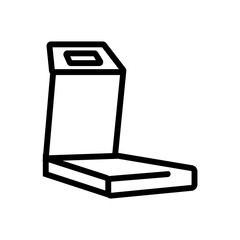 electric treadmills icon vector. electric treadmills sign. isolated contour symbol illustration