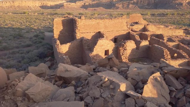 Pueblo Bonito in Chaco Culture National Historical Park, known as Chaco Canyon, a major center of culture for the Ancestral Puebloans.