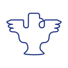 eagle silhouette with usa flag line style