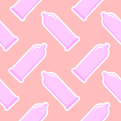 condom seamless pattern flat design