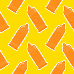 condom seamless pattern flat design