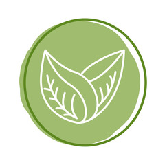 Obraz premium leafs plant organic block style