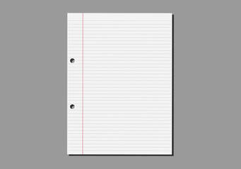 Blank page of lined paper