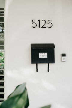 A Mailbox With Thank You For Your Service Sign. 