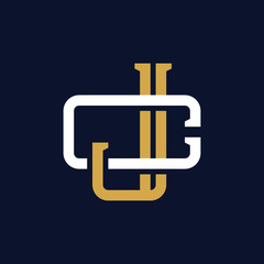 Initial Letter JC CJ Monogram Logo Design
