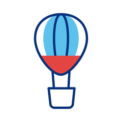 Obraz premium balloon air hot travel line style icon