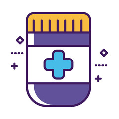 medicine bottle drug line and fill style