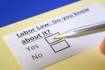 One person is answering question about labor law.